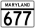 Maryland Route 677 marker
