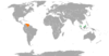 Location map for Malaysia and Venezuela.