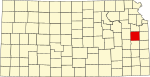 State map highlighting Franklin County