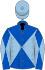 Royal blue and light blue diabolo, diabolo on sleeves, light blue cap