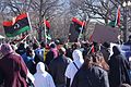 Manifestations contre le régime Kadhafi devant la Maison-Blanche, février 2011