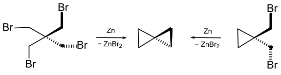 Spiropentane formation