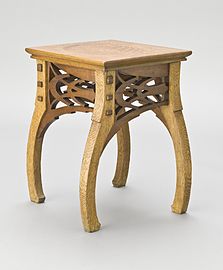 Stool by Paul Hankar (1898) (Los Angeles County Museum of Art)