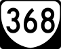 State Route 368 marker