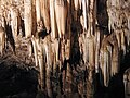 Stalactite and stalagmite formations in Wonder Cave