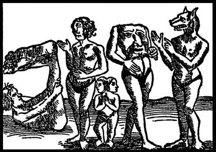 Malos presagios europeos en la edad media. Grabado en madera Heydenweldt de Johann Herold 1554.