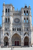 Amiens Cathedral, (13th century). Vertical emphasis. High Gothic