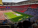 Wembley Stadium shortly before the match's kick-off