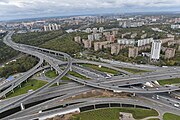 Businovskaya interchange of North-Eastern Chord and Moscow Ring Road. It is the biggest interchange in Russia.