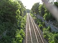 Canadian Pacific Railway, view from overpass bridge, Locke Street South