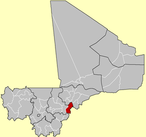 Location of the Cercle of Tominian in Mali