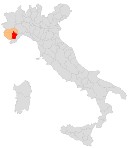 Circondario di Mondovì – Localizzazione