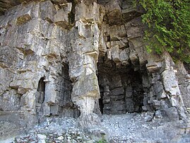 Column in the escarpment