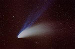 Comet Hale-Bopp, camera with a 300mm lens piggybacked