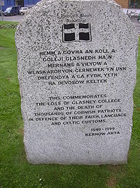 monument supporting Cornish identity