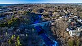 Aerial view of the bridge and Hemlock Gorge