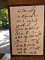 Enlarged replika of Mahatma Gandhi's signature in different languages