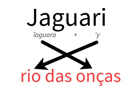 Jaguari: îagûara + 'y