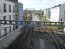 Faisceau de voies à la sortie nord de la gare de Vichy