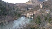 La Dourbie au moulin de Corp, Saint-André-de-Vézines, Aveyron.