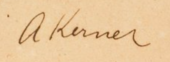 signature d'Anton Kerner von Marilaun