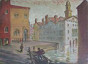 Venice 24, 1934, drawing with gouache, Goriansky Family Collection