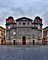 La facciata della Chiesa vista da Piazza Brin