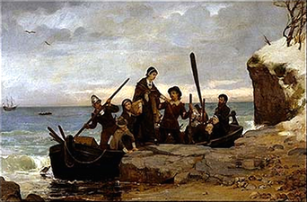 The Landing of the Pilgrims, 1877, Pilgrim Hall Museum