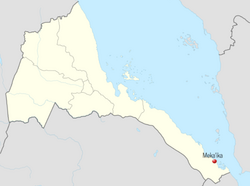 Location of Meka'ika, Eritrea