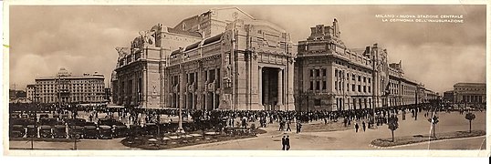 L'inaugurazione della stazione, nel 1931