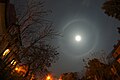 Moon halo over the sky in Rabka-Zdrój, October 22, 2013