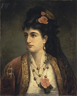 Portrait de Natalia Obrenovich, reine de Serbie (entre 1875 et 1878), Saint-Pétersbourg, musée de l'Ermitage.