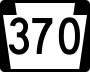 Pennsylvania Route 370 marker