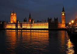 英國國會大廈西敏寺與大笨鐘夜景