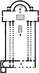 San Juan de Letrán, paleocristiana (planta basilical).