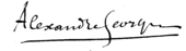 signature d'Alexandre Georges