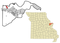 Location of Flint Hill, Missouri