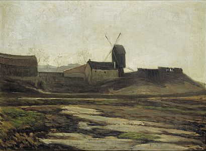 Stockholm vid Eriksberg på Östermalm, Träsket mot väster, 1876, 60 × 80 cm. Stockholmskällan.