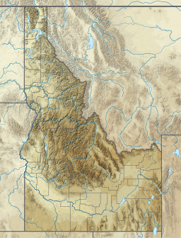 Location of Bluebox Lake in Idaho, USA.