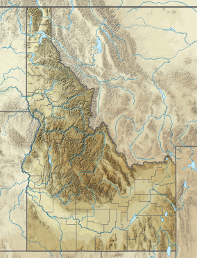 Map showing the location of Lucky Peak State Park