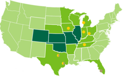 Commerce Bank operates full-service branches in five Midwestern states, with commercial operations in 11 additional states and commercial payments services in 48 states.