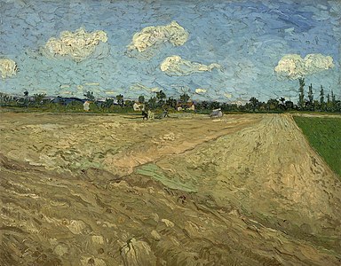 Ploughed Fields ('The Furrows') at Wheat Fields, by Vincent van Gogh