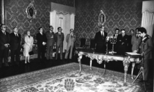 Portuguese Government, Lourdes Belchior next to Lourdes Pintasilgo, both female Ministers of State in 1974