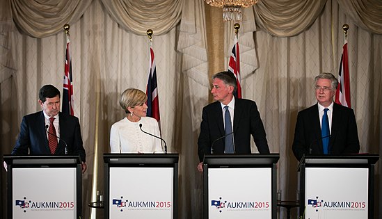 The Australia - UK Ministerial (AUKMIN) press conference in Sydney, February 2015.
