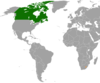 Location map for Canada and Lesotho.