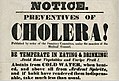 Image 8Hand bill from the New York City Board of Health, 1832. The outdated public health advice demonstrates the lack of understanding of the disease and its actual causative factors. (from History of cholera)