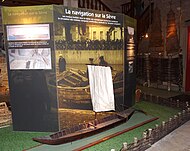 Maquette de gabare du XVIIIe siècle à la Maison du marais poitevin de Coulon.