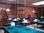Dunedin Club, interior, billiard room