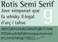 Rotis semi-serif.