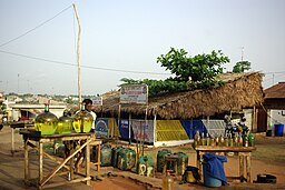 Oljemarknad i Porto-Novo.